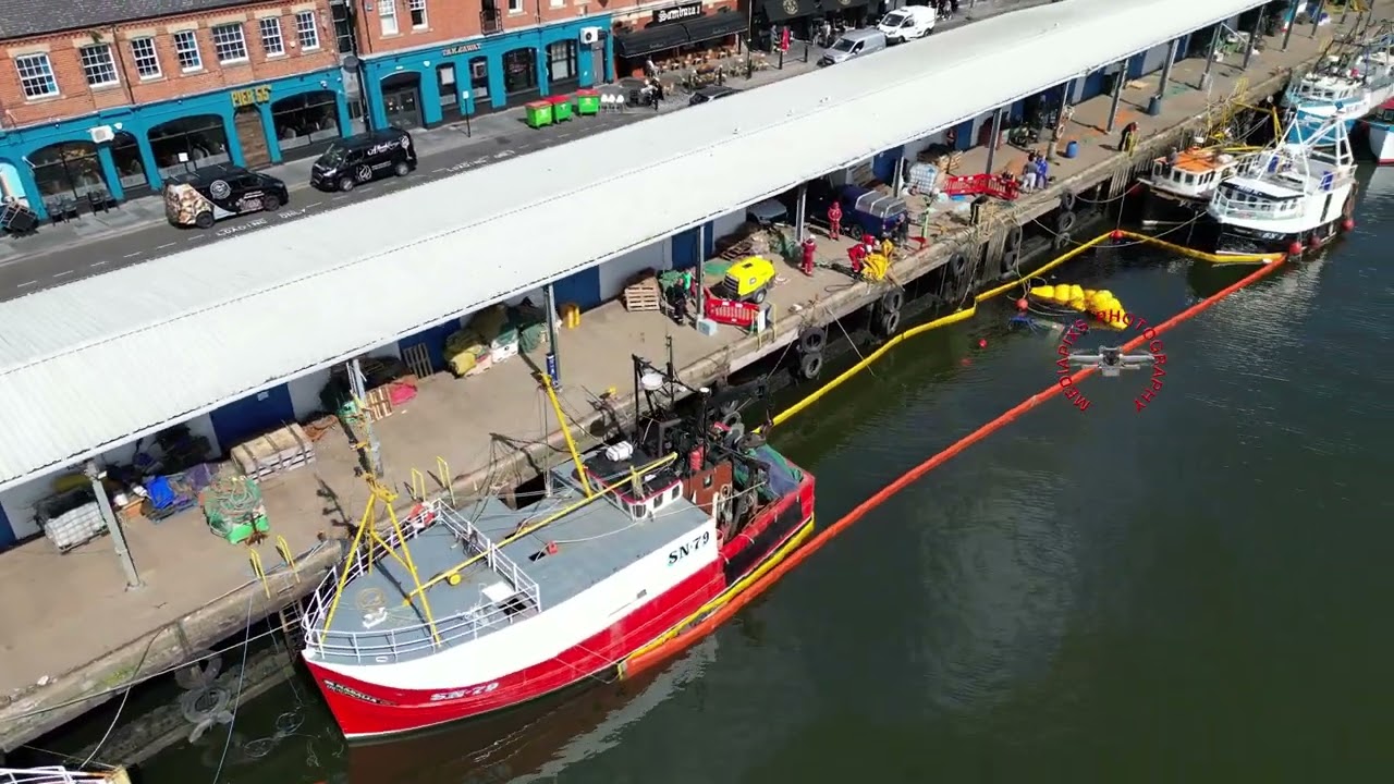Sunk Trawler Salvage Operation