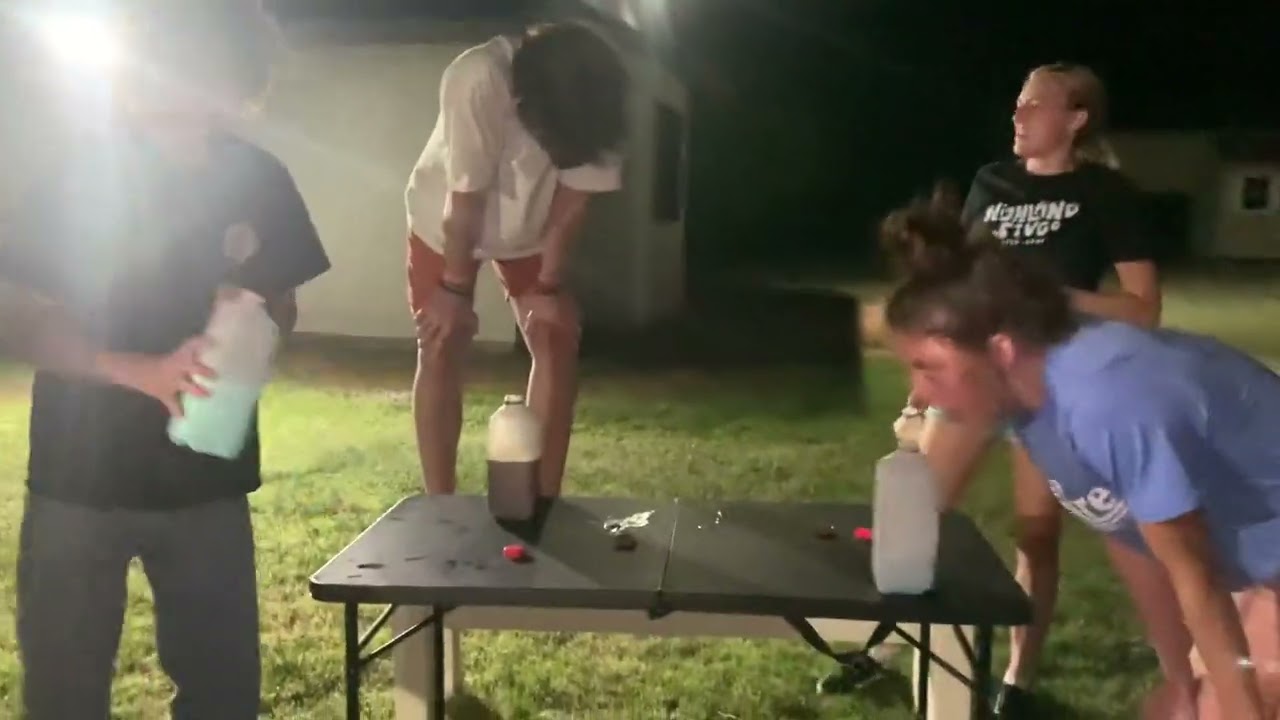 super awesome extreme MiLK chugging challenge *tw* lots of BARF