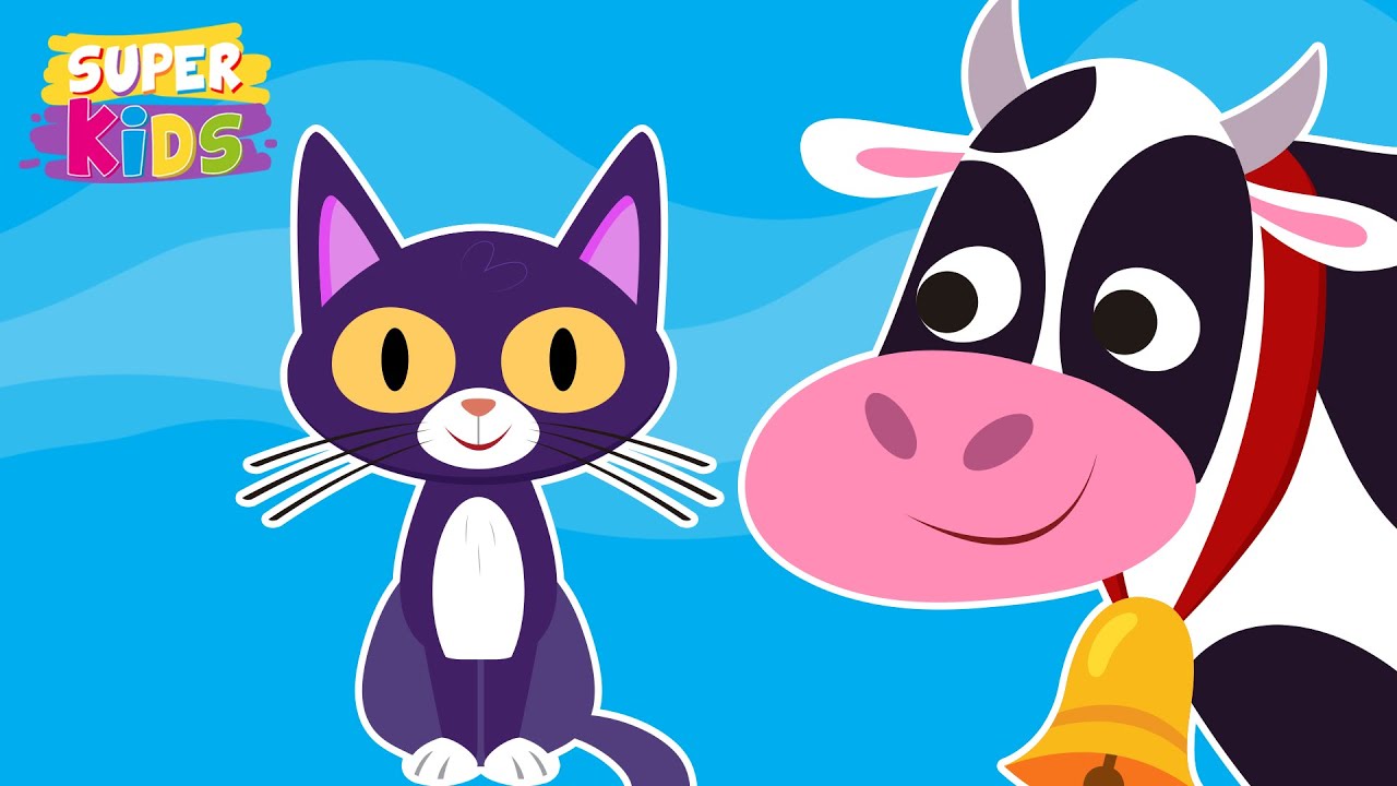 SUPER KIDS - Cat And Cow - Kids Songs And Nursery Rhymes 🐱🐮🐱