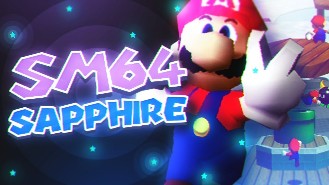 Super Mario 64 Sapphire full playthrough (SM64 RomHack)
