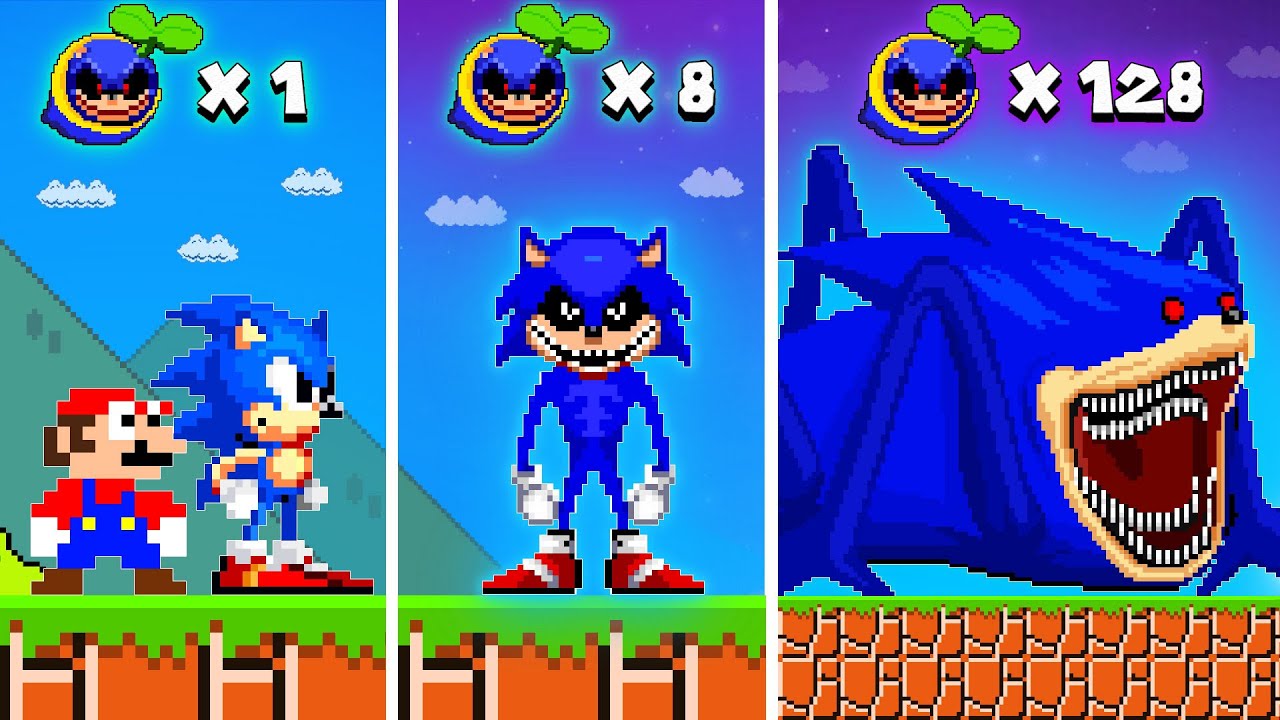 Super Mario Bros. But Every Seed Makes Sonic Become Shin Sonic Tapes