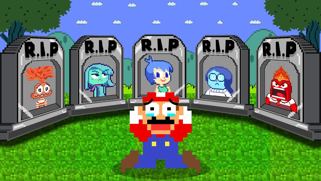 Super Mario Bros. but Mario R.I.P ALL Character Inside Out 2 | Game Animation