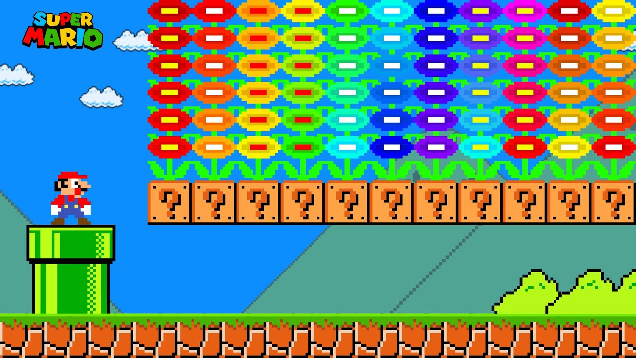 Super Mario Bros. but there are MORE Custom 100 Flower!