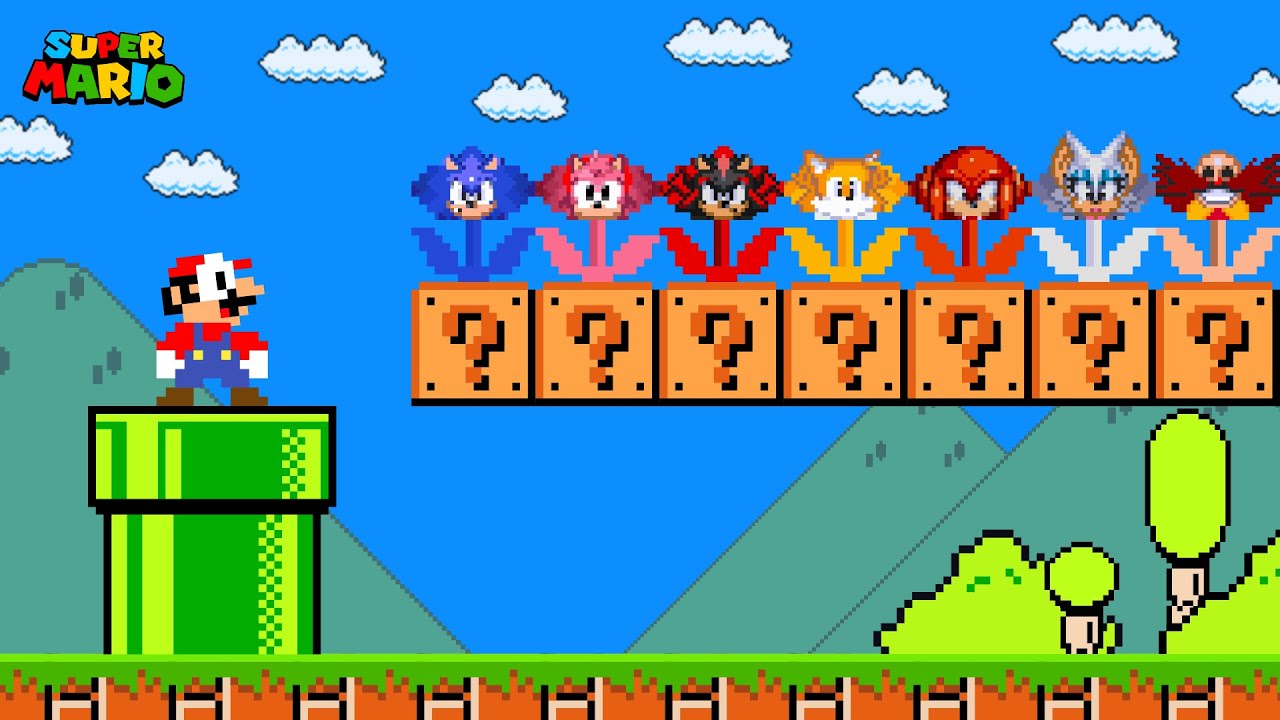 Super Mario Bros. but There Are More Custom Flower Sonic Characters!