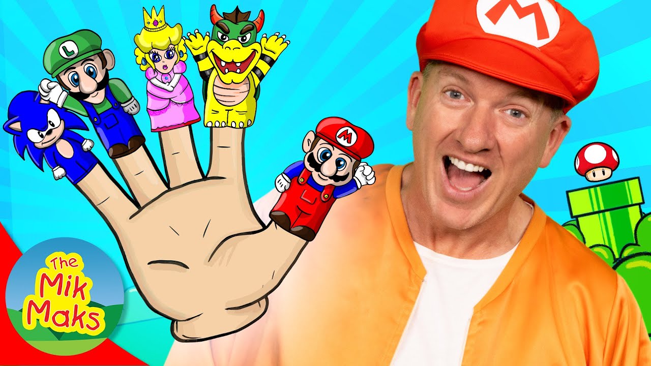 Super Mario Bros Finger Family | Nursery Rhymes & Kids Songs | Pretend Play