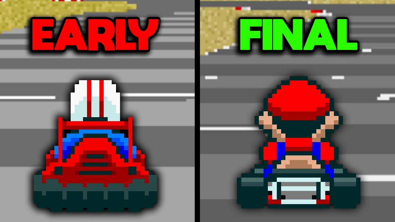 Super Mario Kart Early Prototype Builds | LOST BITS [TetraBitGaming]