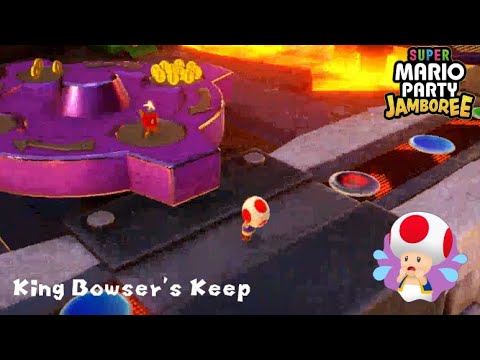 Super Mario Party Jamboree - King Bowser's Keep (15 Turns, Toad Vs Yoshi Vs Toadette Vs Daisy)