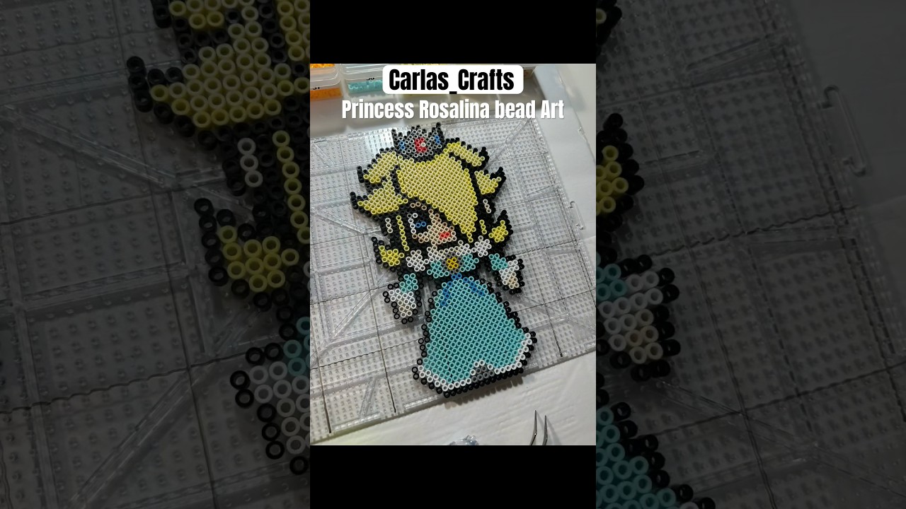 Super Mario Princess Rosalina bead Art #beadpen