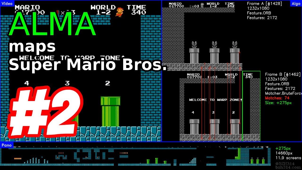 Super Marios Bros. - NES - World 1-2 - Automated Level MApper (ALMA)