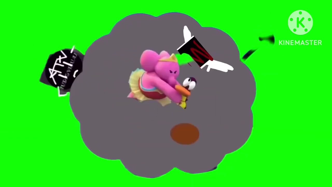 Super pocoyo fight cloud green screen