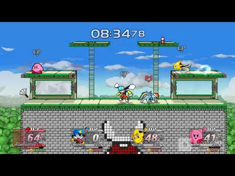 super smash bros crusade rainbow dash vs klonoa vs ristar vs kirby