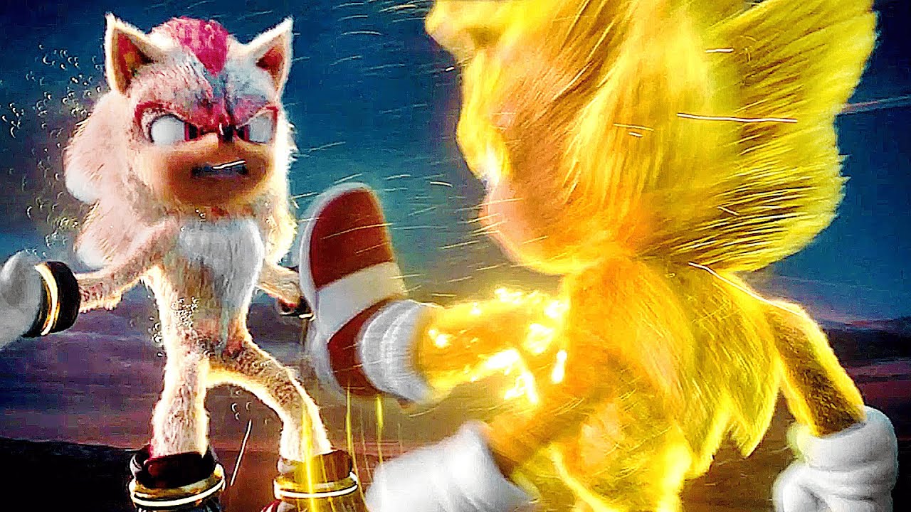 Super Sonic Vs Super Shadow Fight Scene | SONIC THE HEDGEHOG 3 (2024) Movie CLIP HD