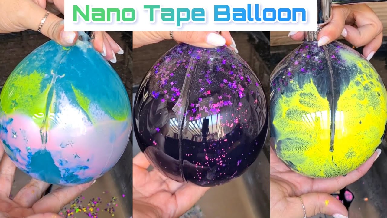 💛🩷💙💚💜Super Squishy DIY with Nano Tape #satisfying #asmr #nanotape