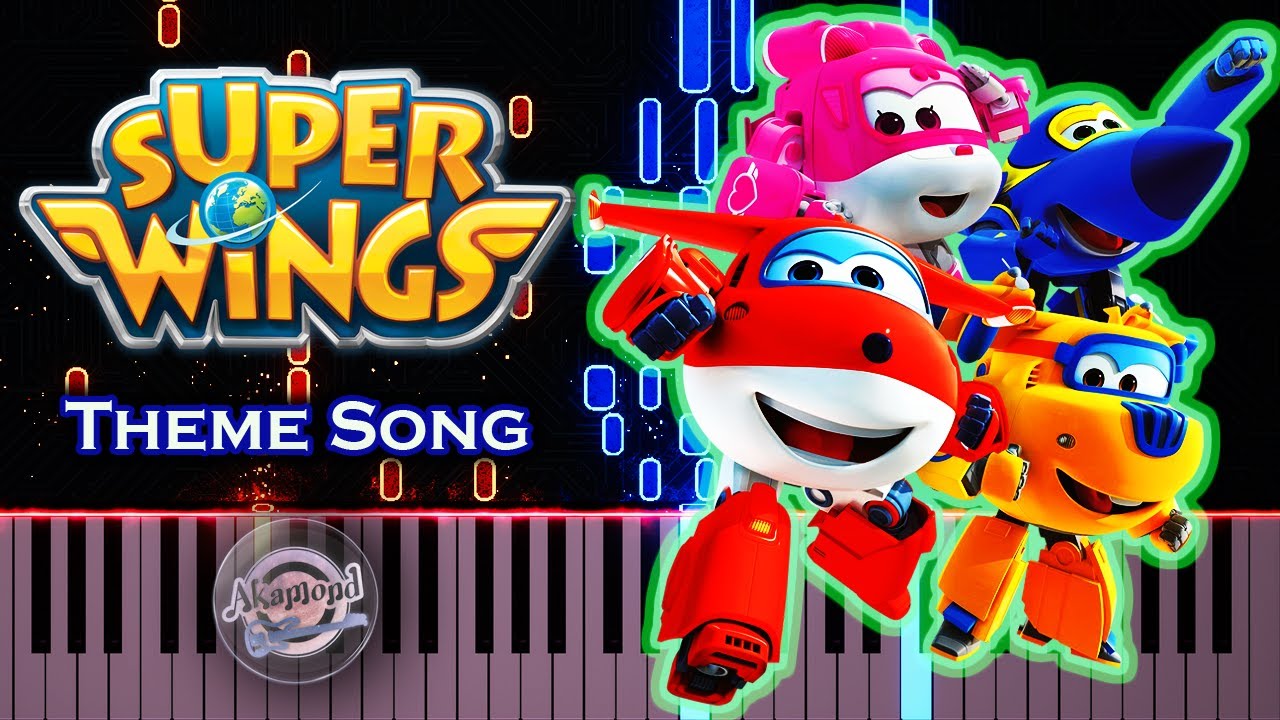 Super Wings Theme Song Piano Tutorial and Cover