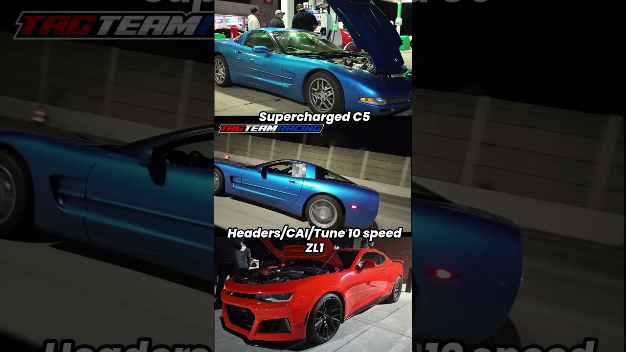 Supercharged C5 vs Headers/CAI/Tune 10 speed ZL1 🔥 #chevy #corvette #camaro #racing #mexico