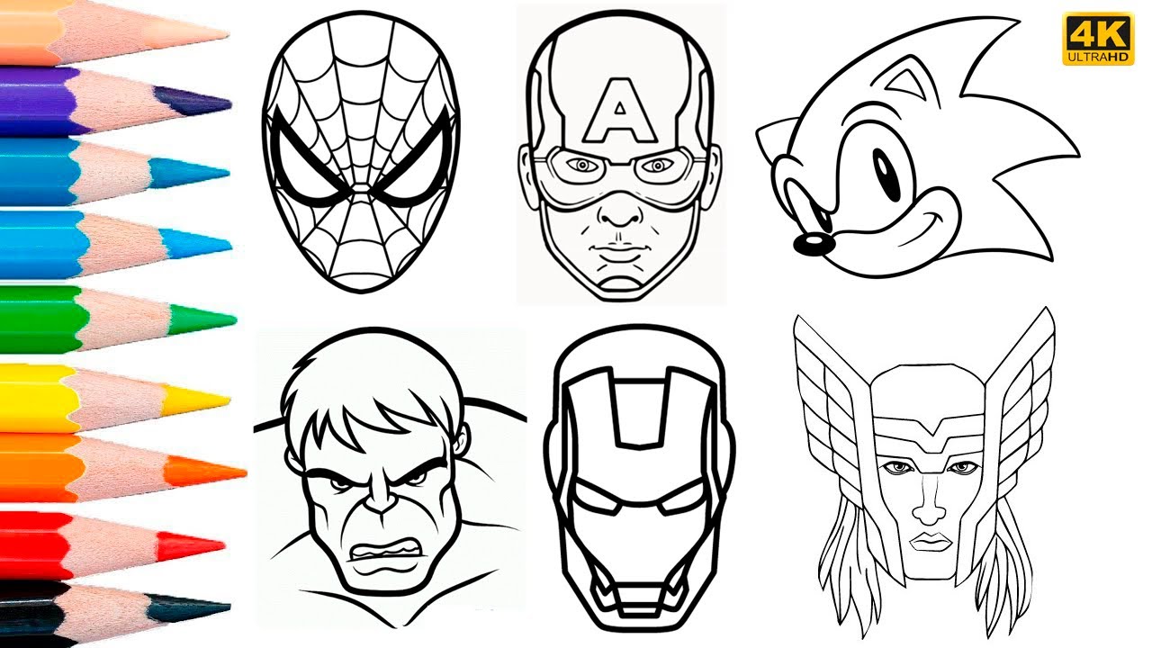 Superhero Coloring Pages - Spiderman Coloring Pages - Marvel Coloring Pages #viral #superhero