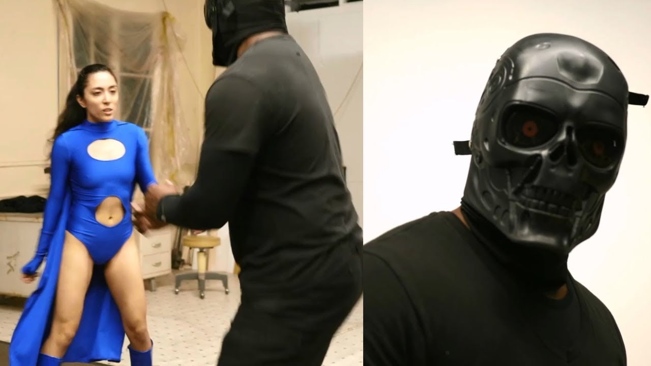 Superheroine Amazing Girl vs Metal Head
