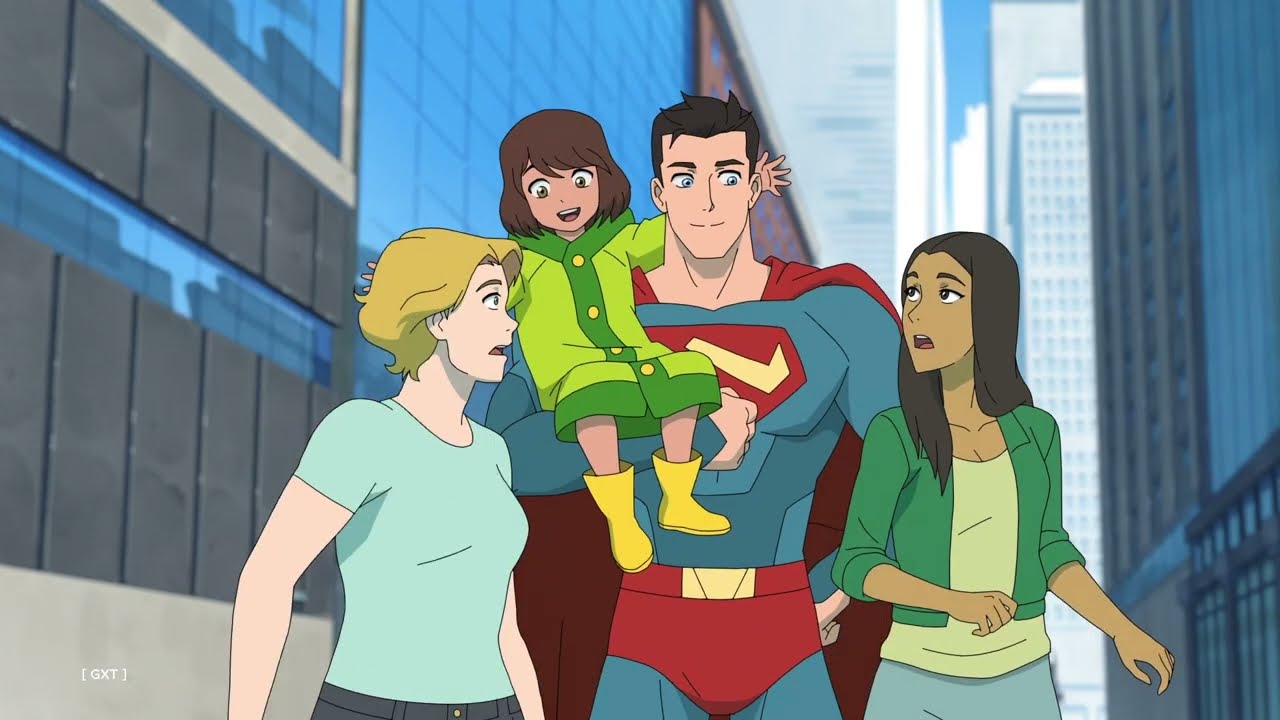 Superman helps a lost little Girl.