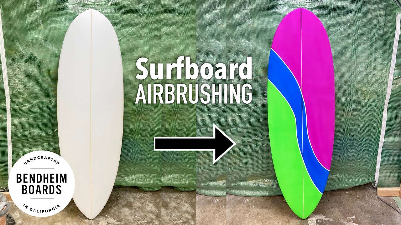 Surfboard Airbrushing [Florescent Purple/blue/Green]