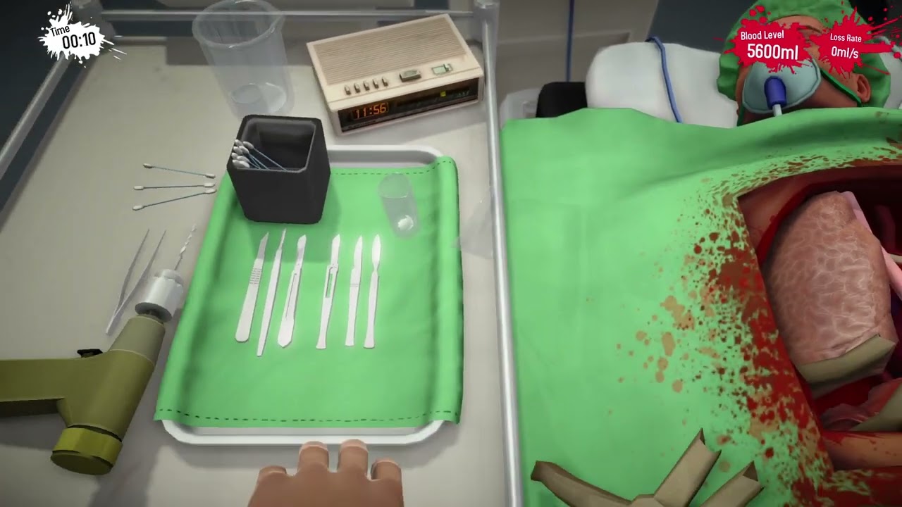 Surgeon Simulator A&E (Steam) Old Perfect 5600ml Heart Transplant World Record (00:25.974)
