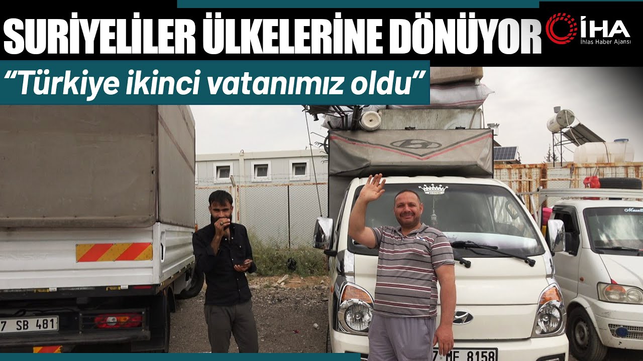 Suriyeli Sığınmacılar Türkiye'ye Teşekkür Ederek Ülkelerine Dönüyor
