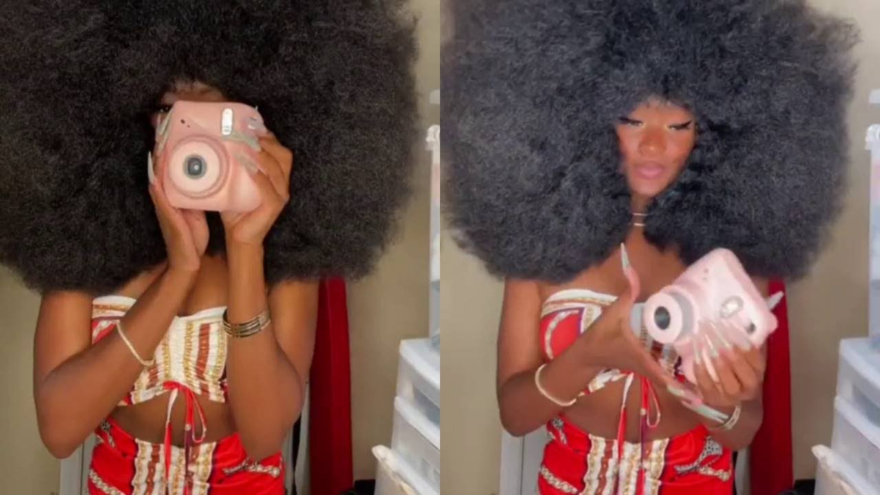Surprise 😝 idea @bbygshaii  #fyp #fypシ #viral #trending #trend #hair #afro #twerk