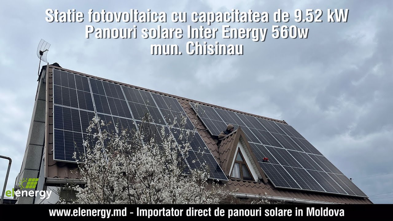 Surse alternative de energie in Republica Moldova -  statie de 9.52 kW in mun. Chisinau