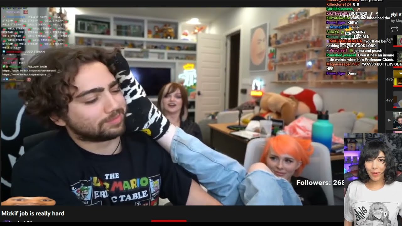 Susu- Mizkif Ducks Meowri's Feet, with PeachJars