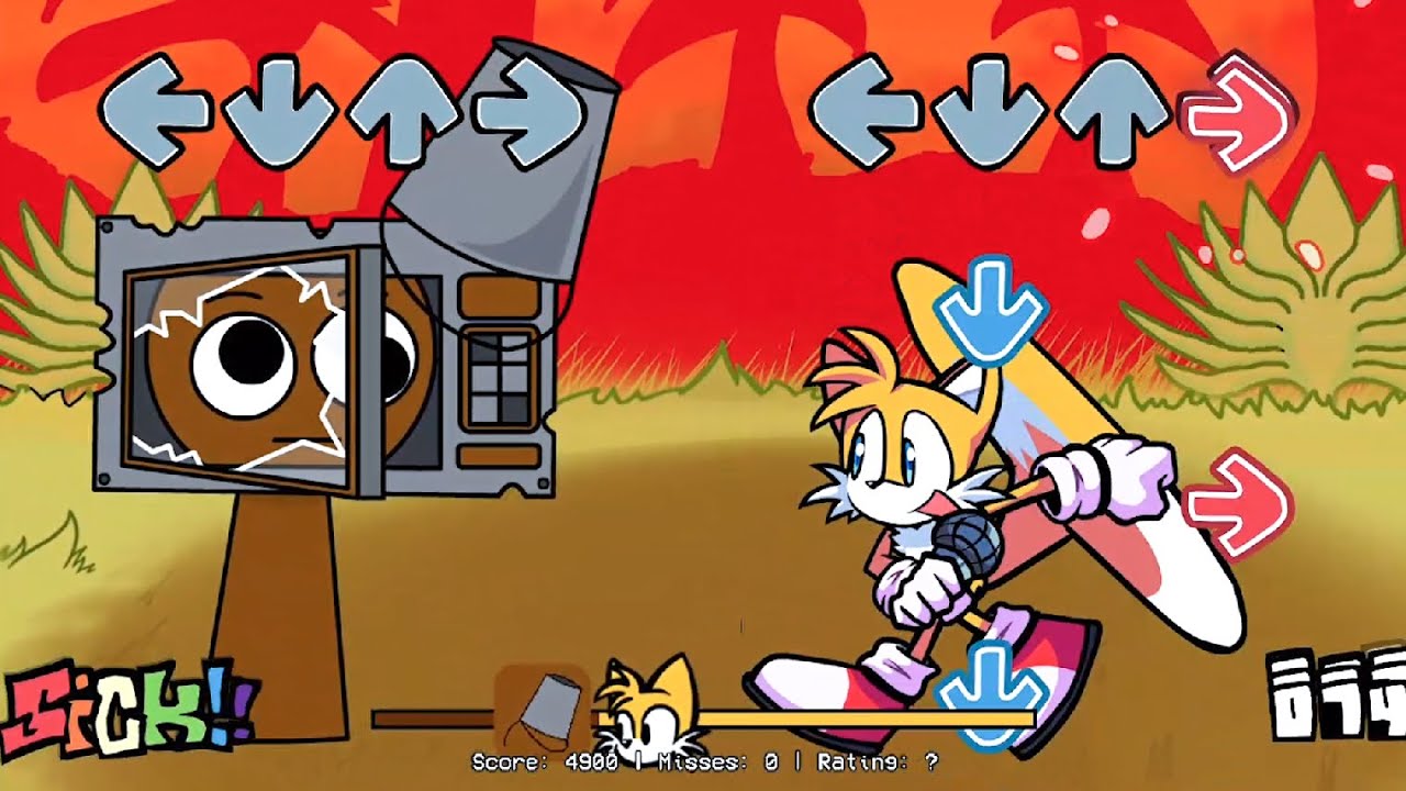 (SWAP) FNF Sprunki OC Microwave Vs Sonic All Phases Sings Can Can [Incredibox Sprunki/FNF Mod]