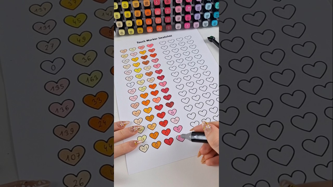 Swatch my markers with me🎨✨️ #shorts #organization