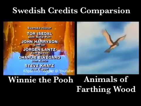 (SWED) Nya Äventyr med Nalle Puh TV3 (Winnie the Pooh/The Animals of Farthing Wood Intro Comparison)
