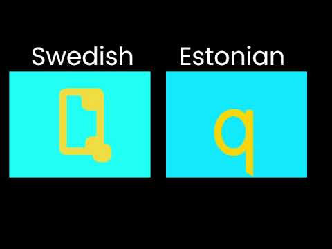 swedish artistic alphabet with estonian artistic alphabet