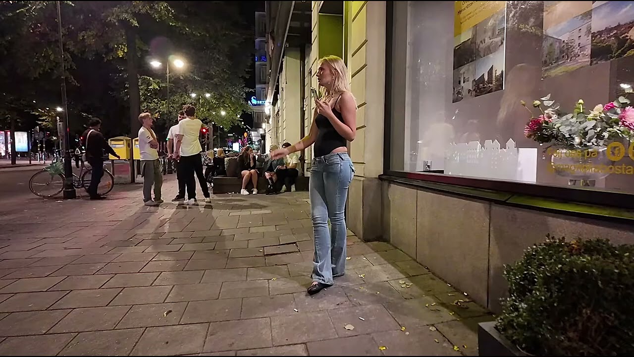 Swedish Blonde Girl Smokes & Spits.
