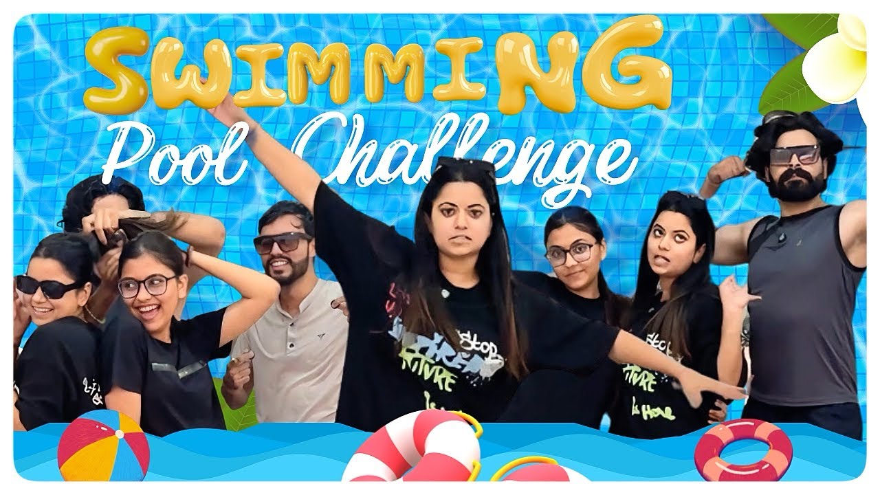 Swimming Pool challenge 🏊‍♀️ #sejalgabavlogs #swimming #ytvideo