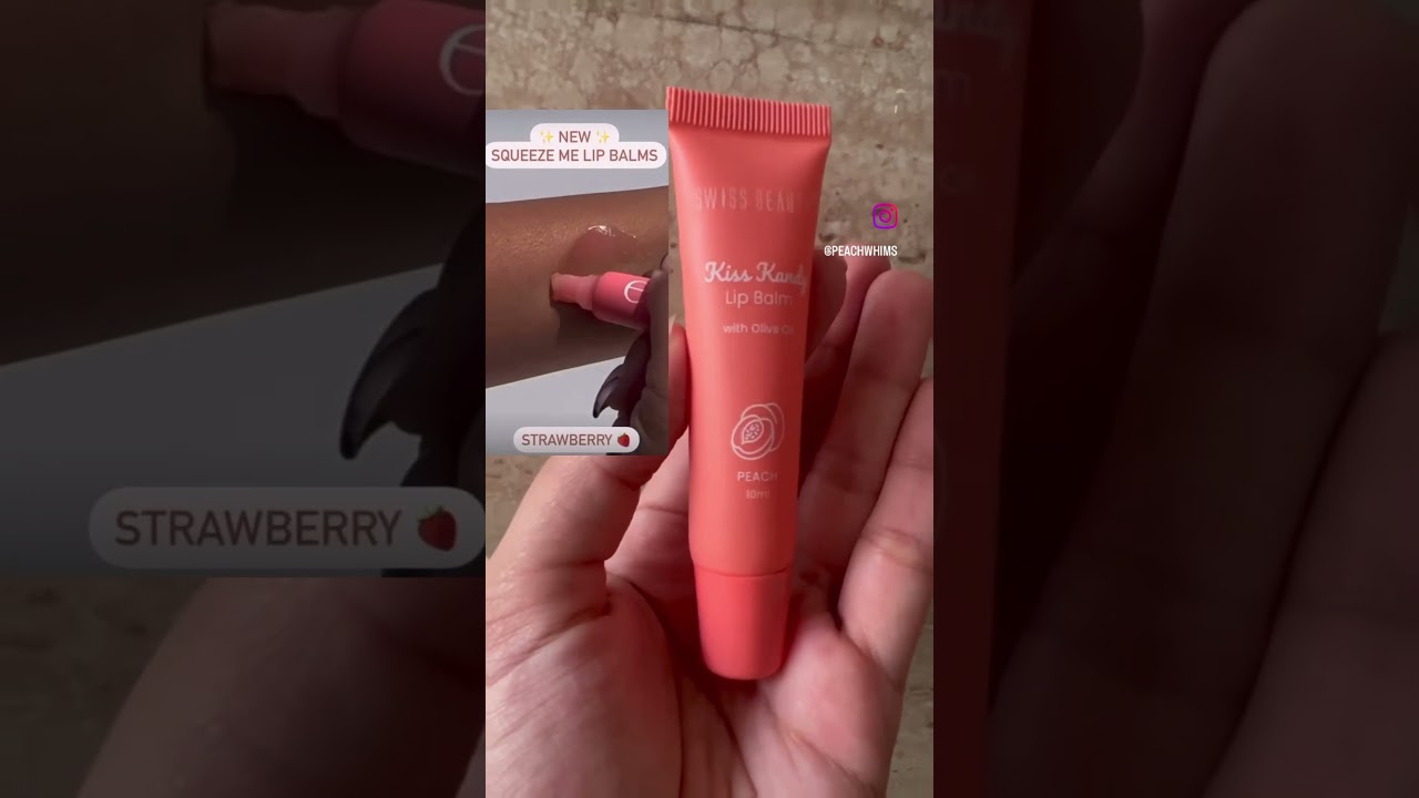 Swiss beauty kiss kandy lip balm - peach #lipgloss #liquidlipstick