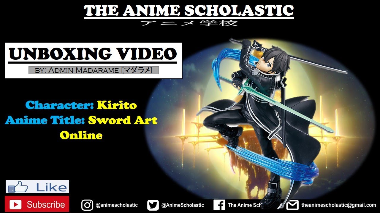 Sword Art Online Integral Factor - Kirito Figure by Banpresto Unboxing Video//The Anime Scholastic