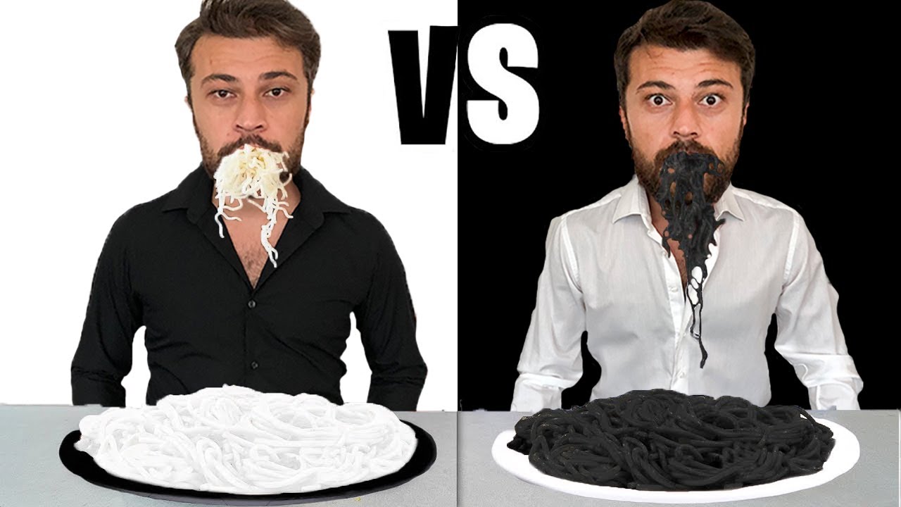SİYAH VS BEYAZ YEMEK CHALLENGE!!