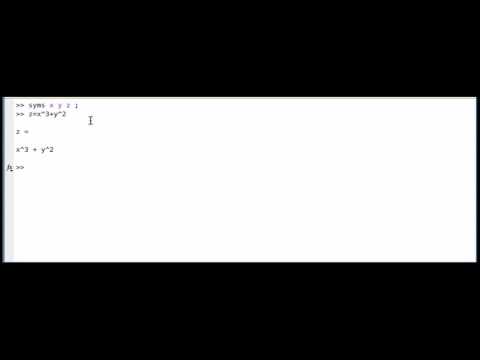 Symbolic Math in MATLAB