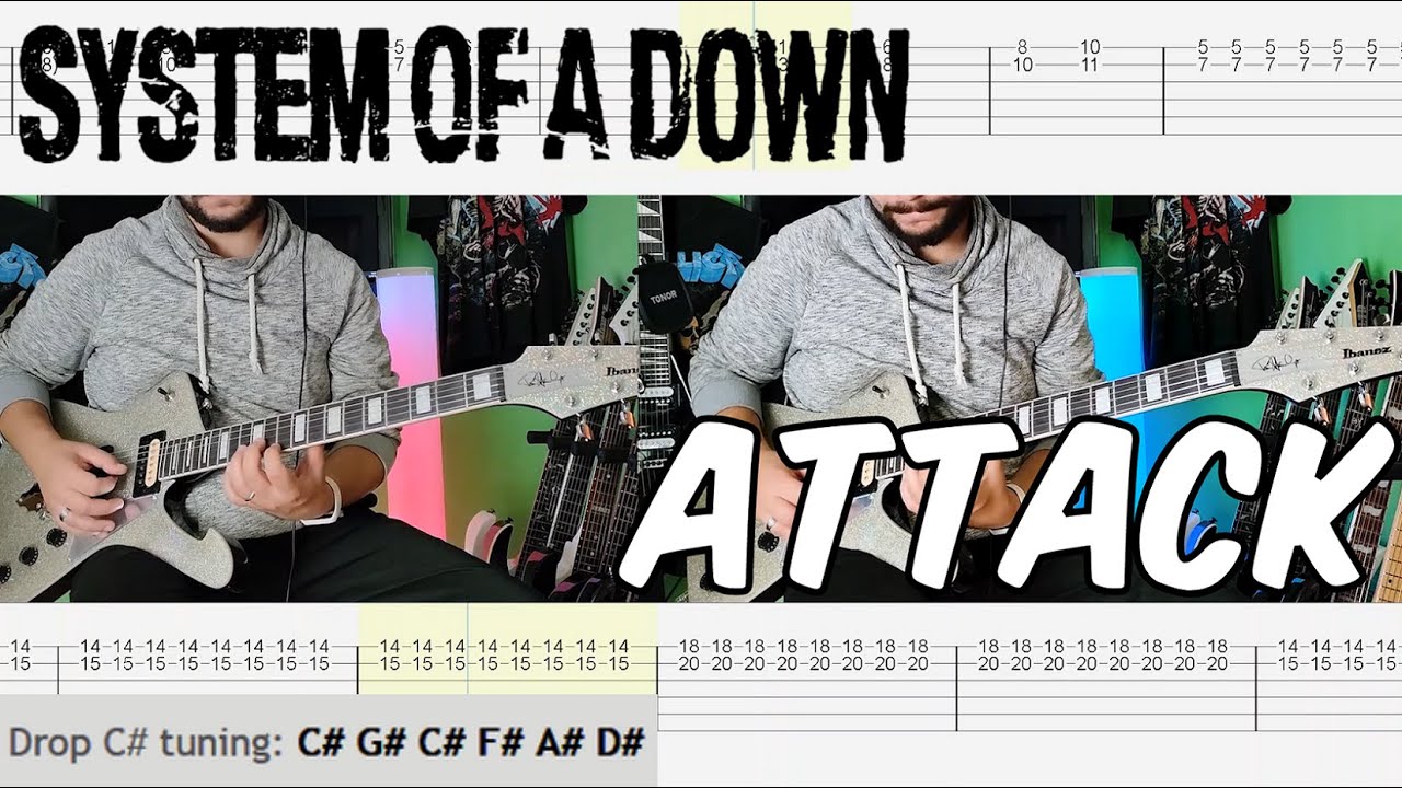 System of a Down - Attack |Guitar Cover| |Tab|