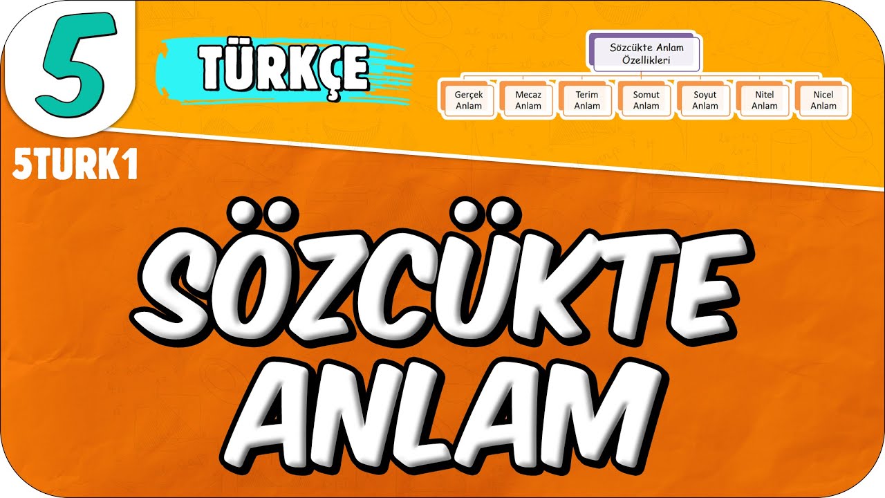 Sözcükte Anlam 📙 5TURK1 #2025
