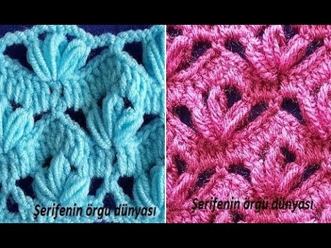Tığ İşi Kemerli Yelpaze Örgü Modeli