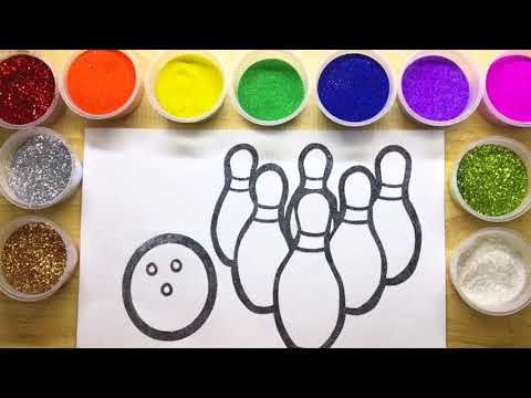 Tô Màu Tranh Cát Kim Tuyến : Bowling - Color Sand Painting Toys: Bowling. 127.