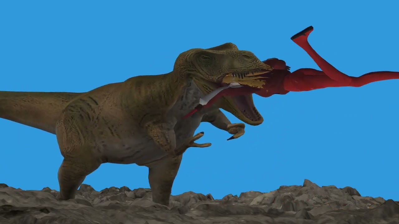 T Rex vores Asuka Langley (vore warning)