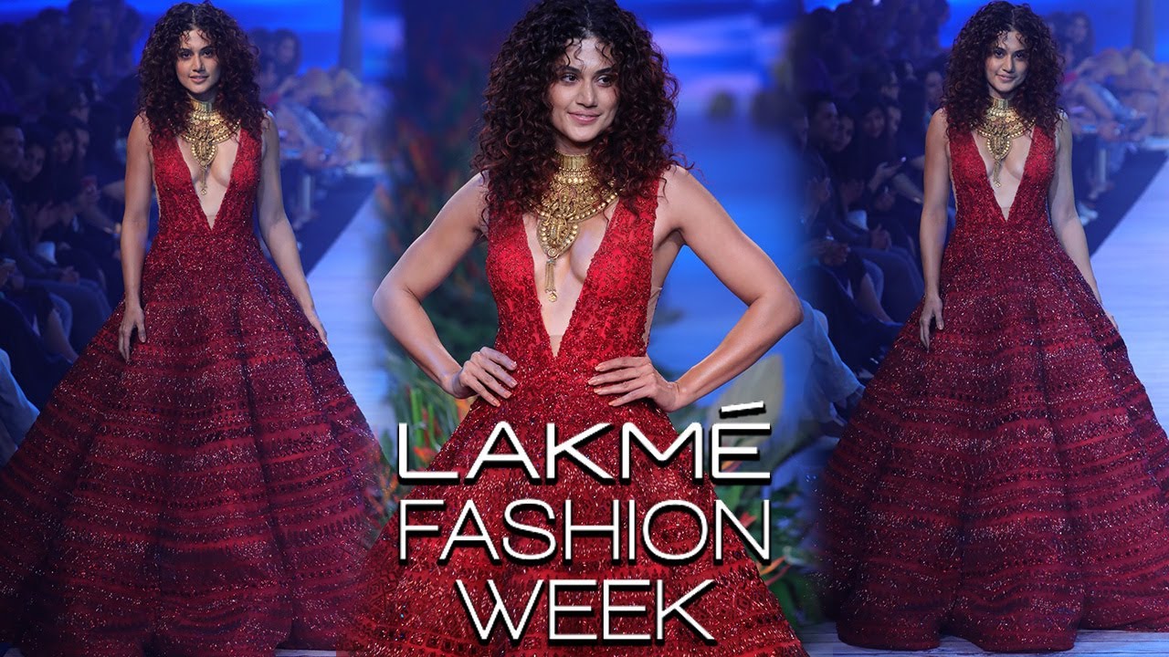 Taapsee Pannu  Walk On Ramp For Designer Monisha Jaising  At Lakme Fashion Week 2023 | #TaapseePannu