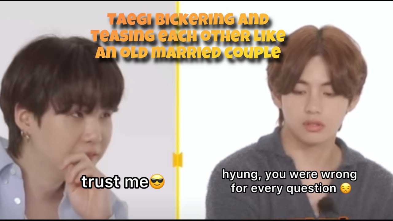 TAEGI ACTING LIKE AN OLD MARRIED COUPLE— bickering and teasing each other