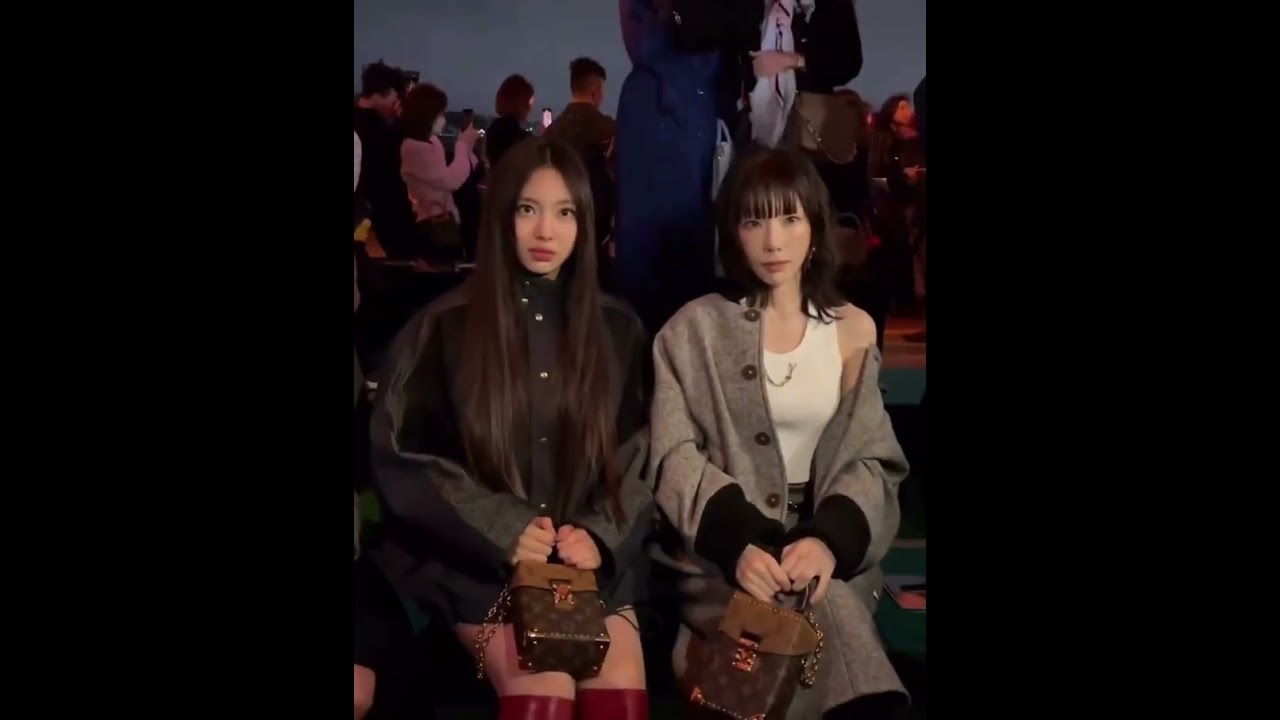 Taeyeon & NewJeans' Hyein at Louis Vuitton Pre-Fall Women’s Collection Show😳💕 #shorts