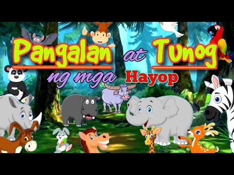TAGALOG - Pangalan at Tunog ng mga Hayop | Animal Names and Sounds for Kids/Pambata