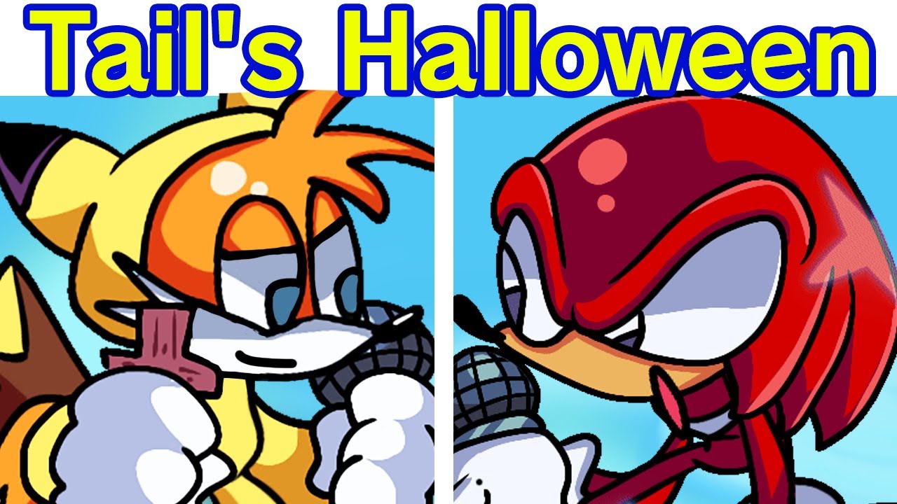 Tail's Halloween in Friday Night Funkin' FULL WEEK + Cutscenes & Knuckles (FNF Mod)