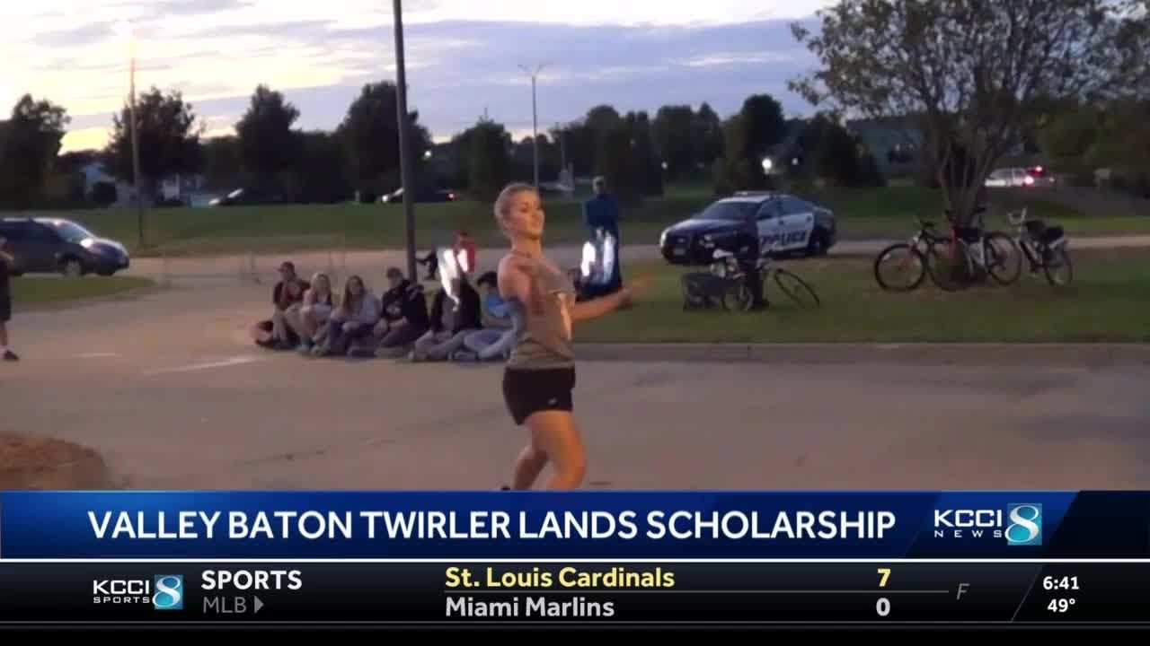 Talented Iowa twirler lands scholarship with her fiery routine