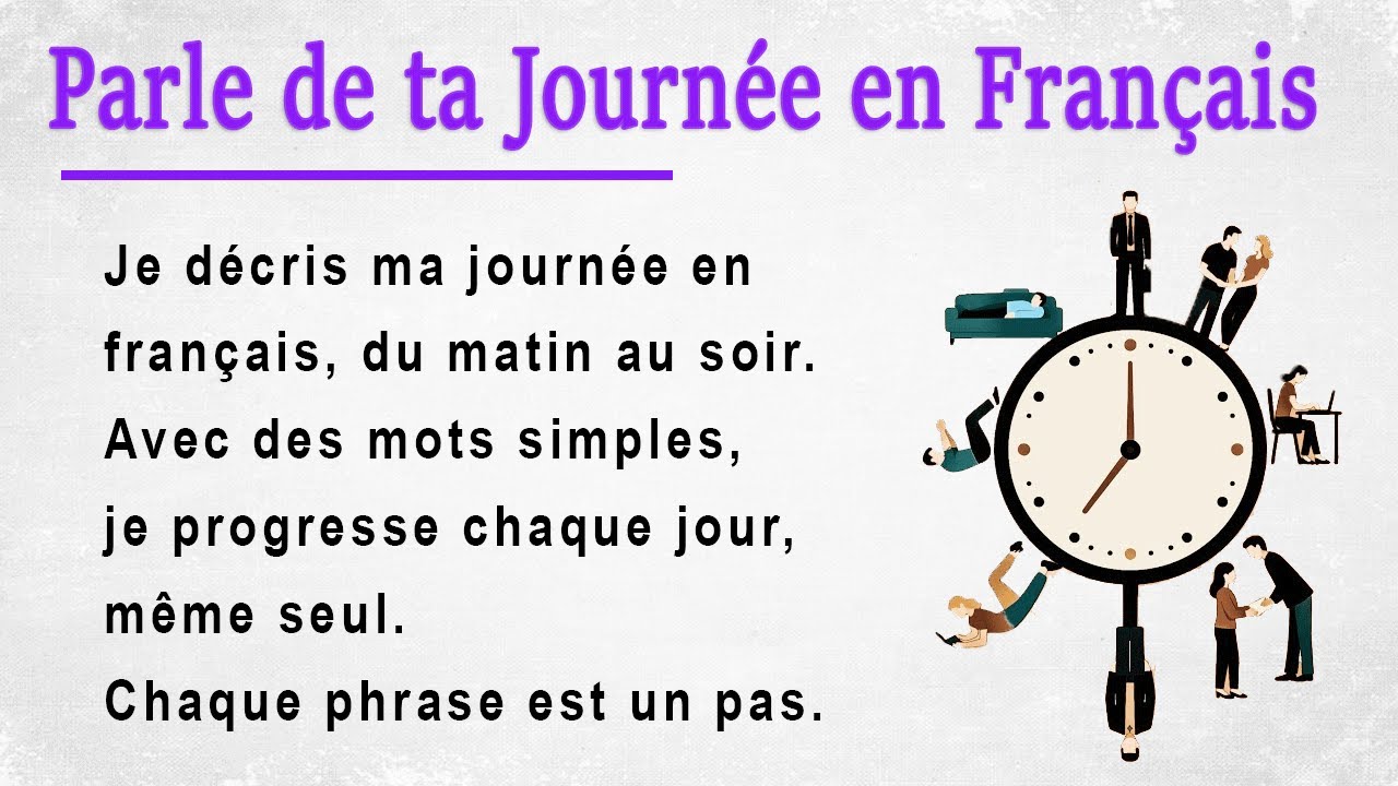 Talk About Your Day in French  || French Story for Beginners (A1-A2)
